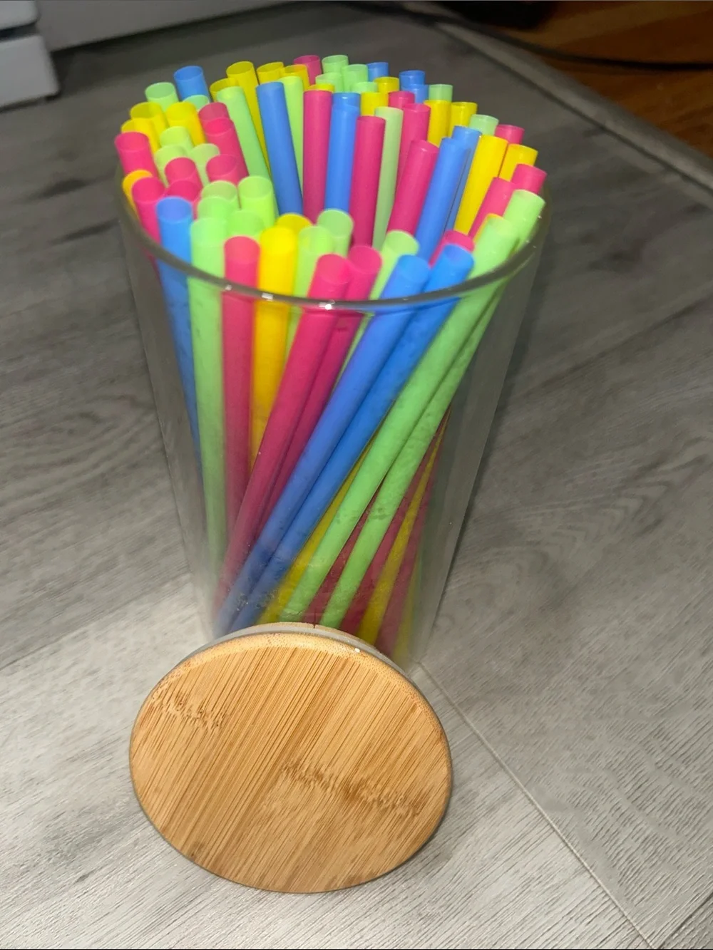 14 OZ Glass Jar with Airtight Bamboo Lid